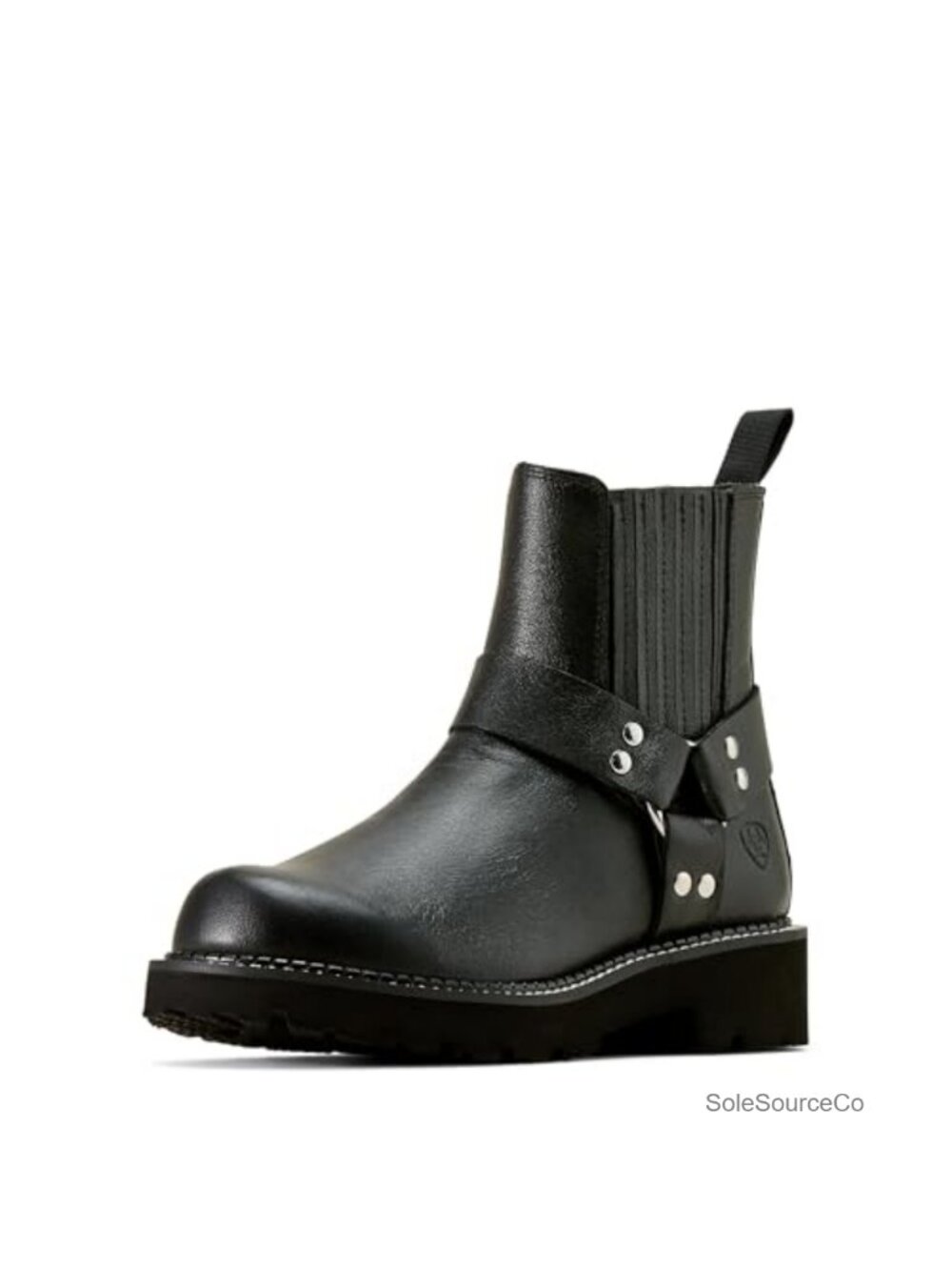 Women's Chelsea Western Boots - Leather Harness Strap, EVA Sole